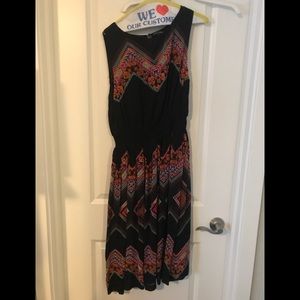 Embroidered black dress